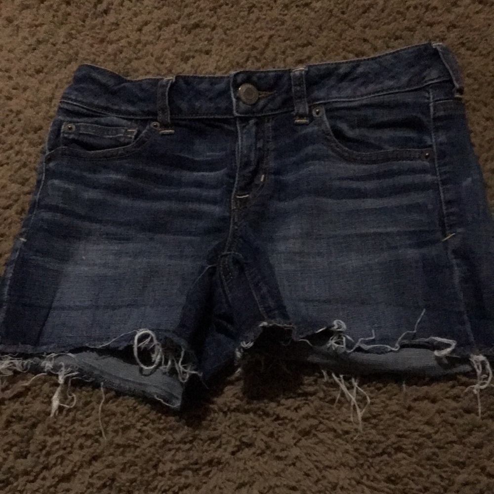 American Eagle Super Stretch Shortie jean shorts Sz 4